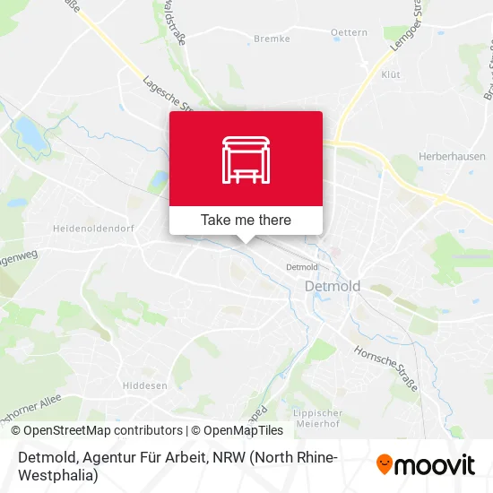 Карта Detmold, Agentur Für Arbeit