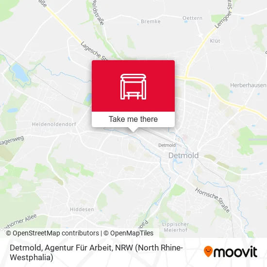 Карта Detmold, Agentur Für Arbeit