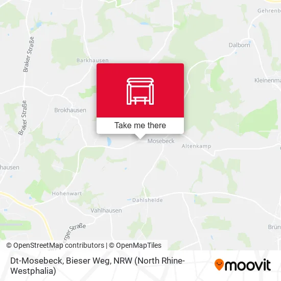 Карта Dt-Mosebeck, Bieser Weg