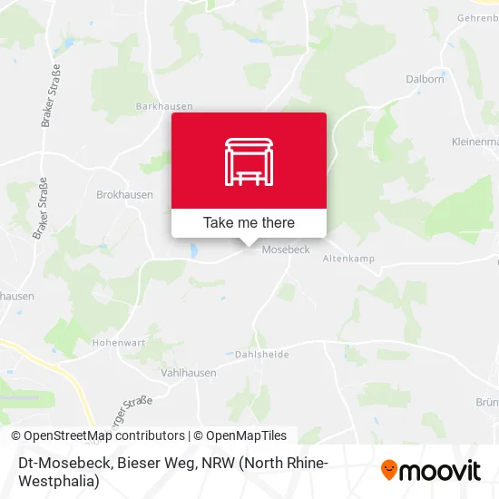 Карта Dt-Mosebeck, Bieser Weg