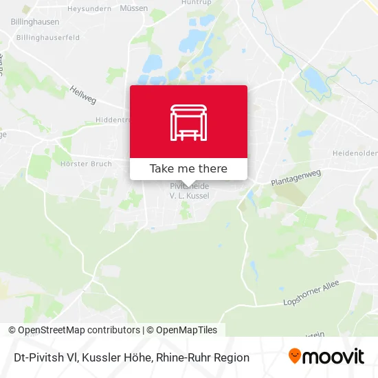 Карта Dt-Pivitsh Vl, Kussler Höhe