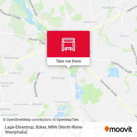 Карта Lage-Ehrentrup, Büker