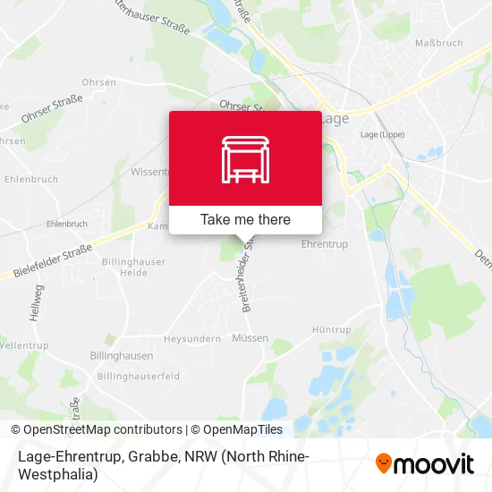 Карта Lage-Ehrentrup, Grabbe