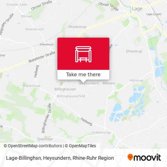 Карта Lage-Billinghsn, Heysundern