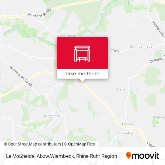 Le-Voßheide, Abzw.Wiembeck map