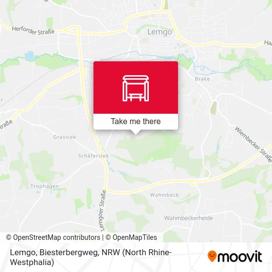 Lemgo, Biesterbergweg map