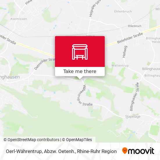 Карта Oerl-Währentrup, Abzw. Oetenh.