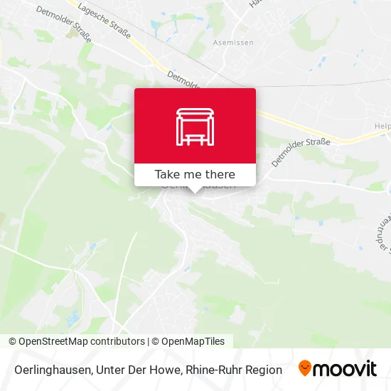 Карта Oerlinghausen, Unter Der Howe