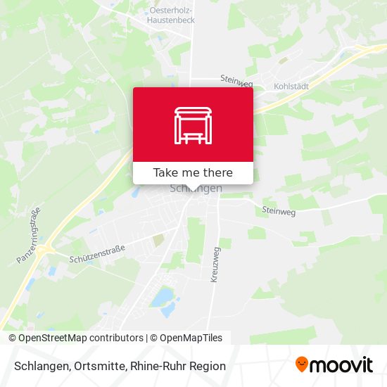 Карта Schlangen, Ortsmitte