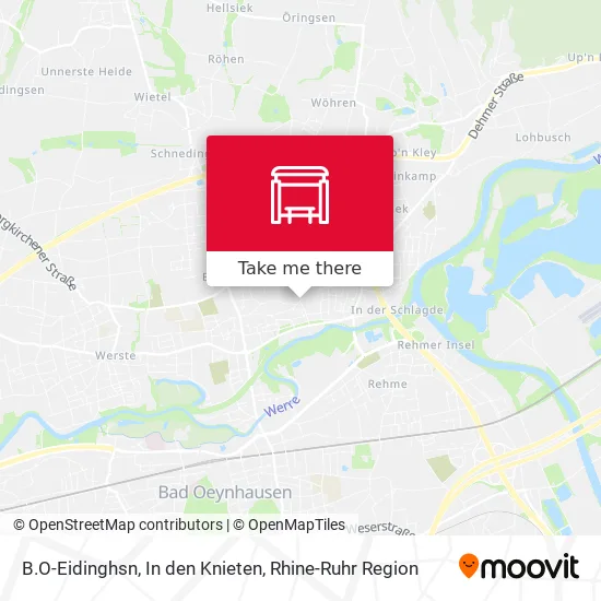 Карта B.O-Eidinghsn, In den Knieten