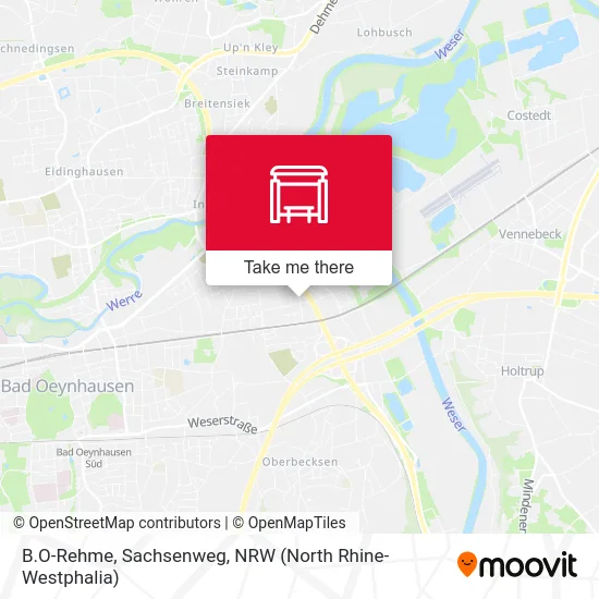 B.O-Rehme, Sachsenweg map
