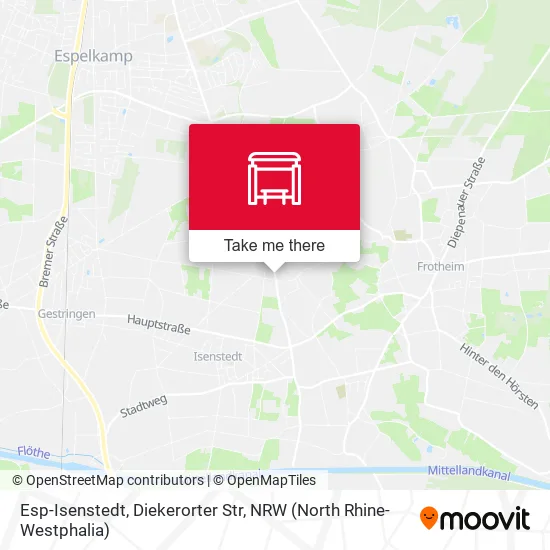 Карта Esp-Isenstedt, Diekerorter Str