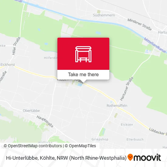 Карта Hi-Unterlübbe, Köhlte