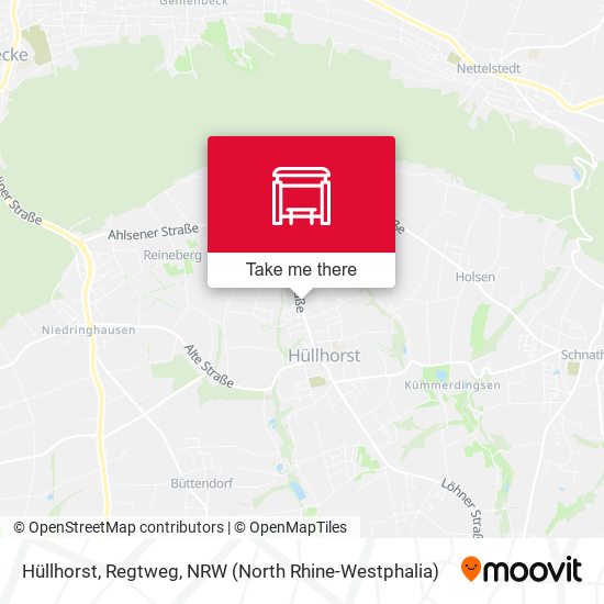 Hüllhorst, Regtweg map