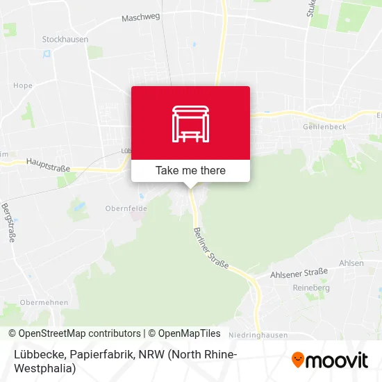 Lübbecke, Papierfabrik map