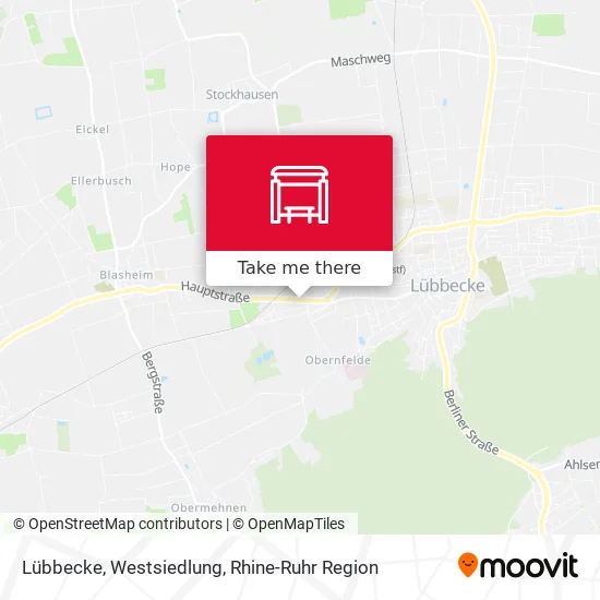 Карта Lübbecke, Westsiedlung