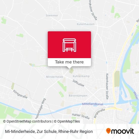 Mi-Minderheide, Zur Schule map