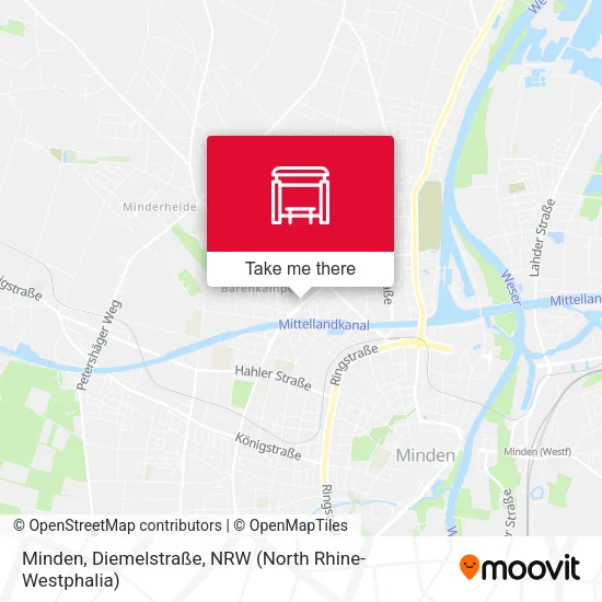 Карта Minden, Diemelstraße