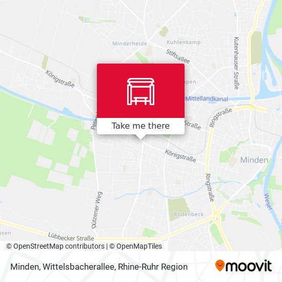 Minden, Wittelsbacherallee map
