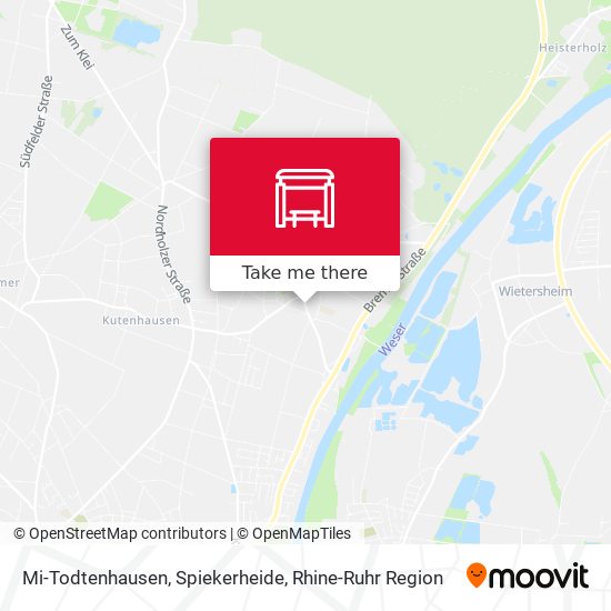 Mi-Todtenhausen, Spiekerheide map