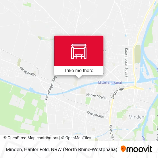 Minden, Hahler Feld map