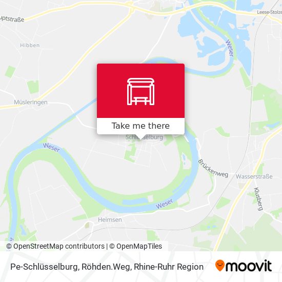 Pe-Schlüsselburg, Röhden.Weg map