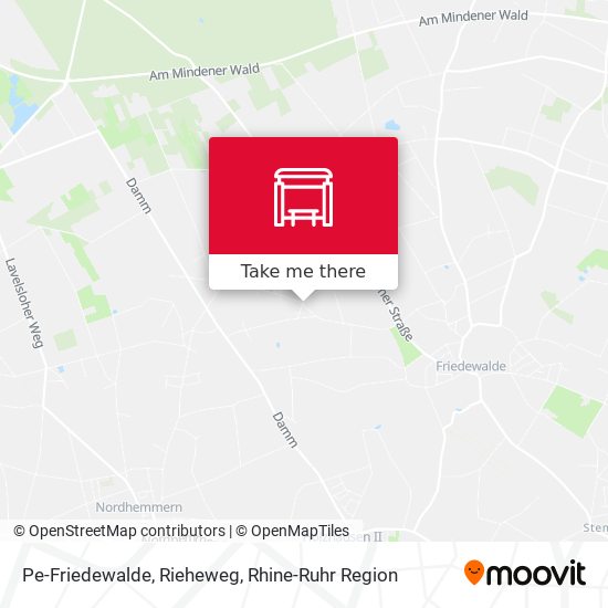 Pe-Friedewalde, Rieheweg map