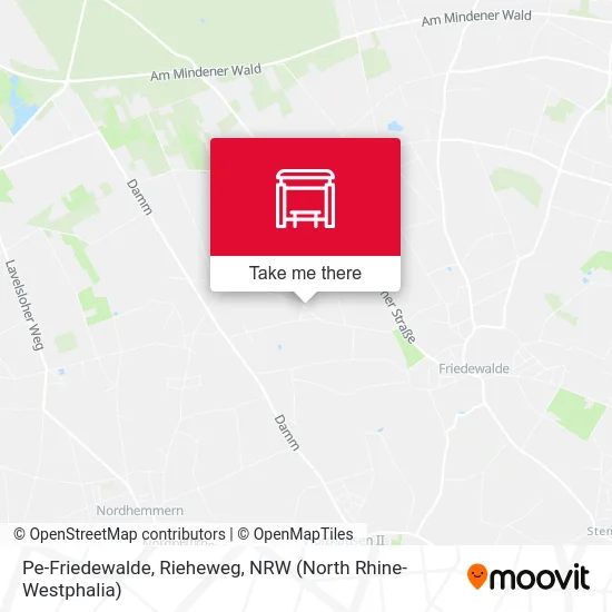 Pe-Friedewalde, Rieheweg map