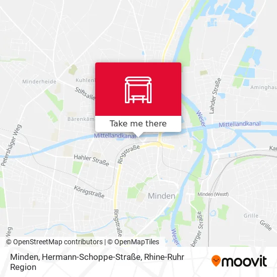 Карта Minden, Hermann-Schoppe-Straße