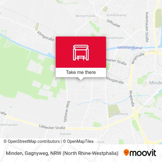 Minden, Gagnyweg map