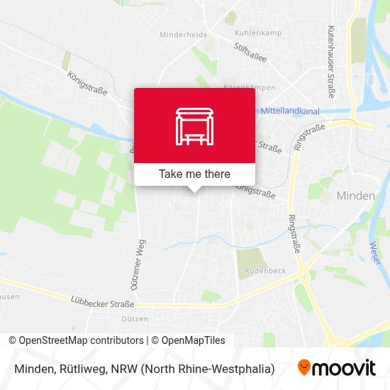 Minden, Rütliweg map