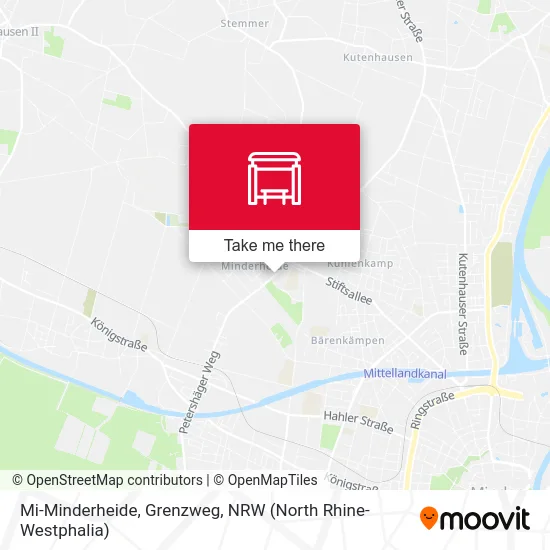 Mi-Minderheide, Grenzweg map
