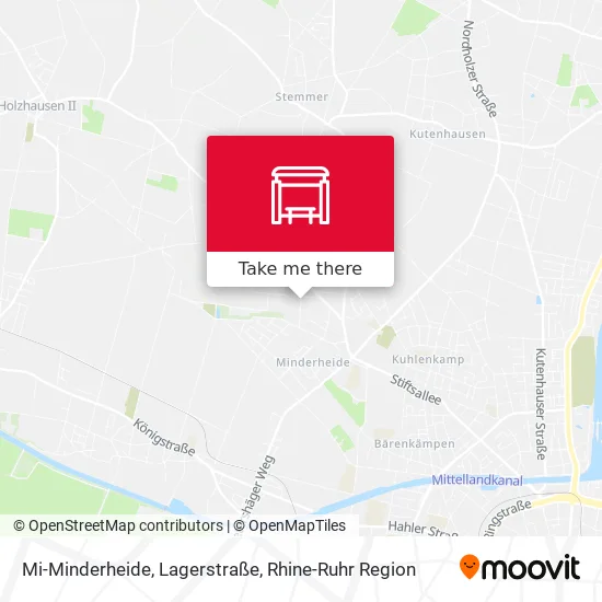 Карта Mi-Minderheide, Lagerstraße