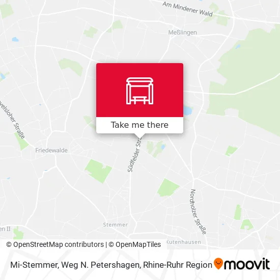 Карта Mi-Stemmer, Weg N. Petershagen