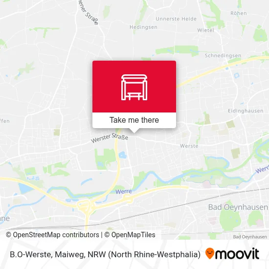 B.O-Werste, Maiweg map