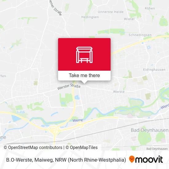 B.O-Werste, Maiweg map