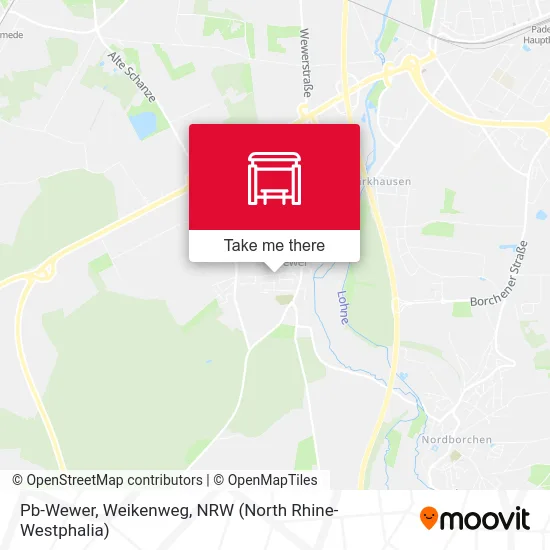 Pb-Wewer, Weikenweg map