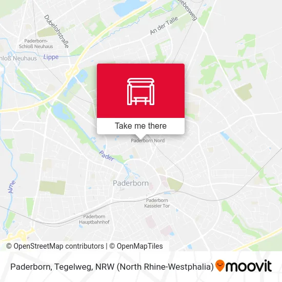 Paderborn, Tegelweg map