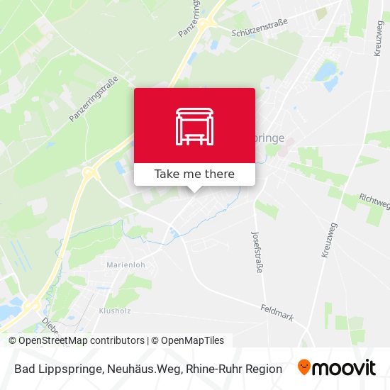 Bad Lippspringe, Neuhäus.Weg map