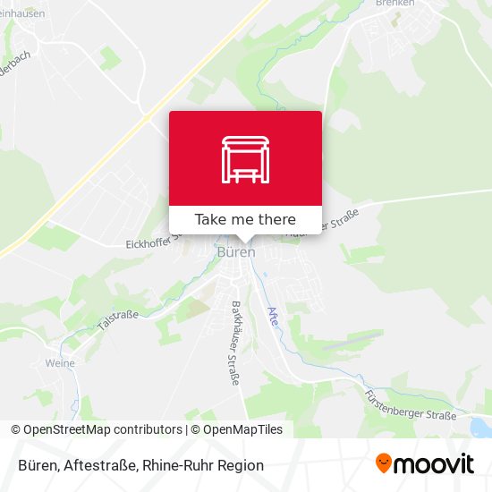 Büren, Aftestraße map