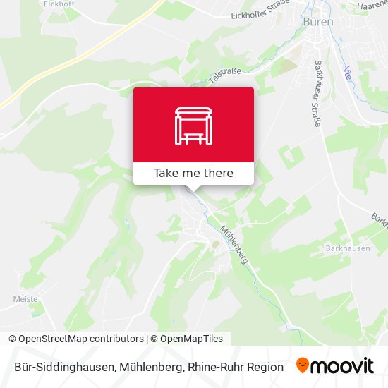 Bür-Siddinghausen, Mühlenberg map