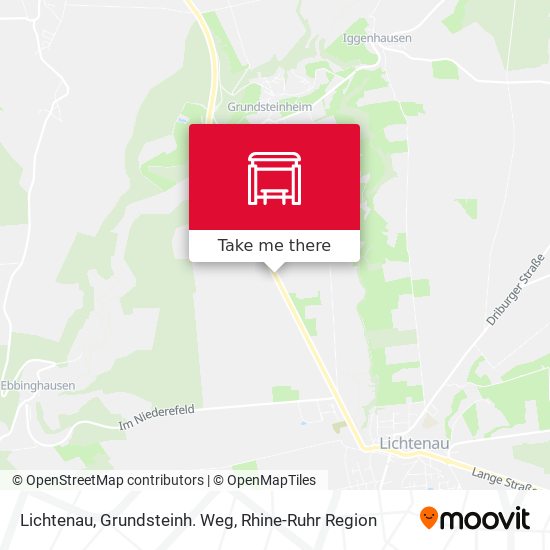 Lichtenau, Grundsteinh. Weg map