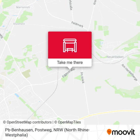 Pb-Benhausen, Postweg map