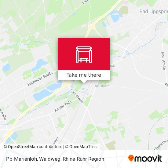 Pb-Marienloh, Waldweg map