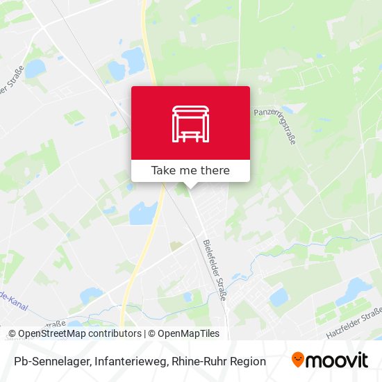 Pb-Sennelager, Infanterieweg map