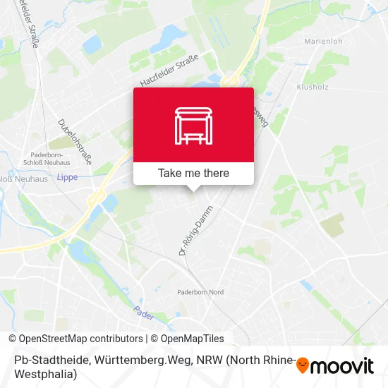 Pb-Stadtheide, Württemberg.Weg map