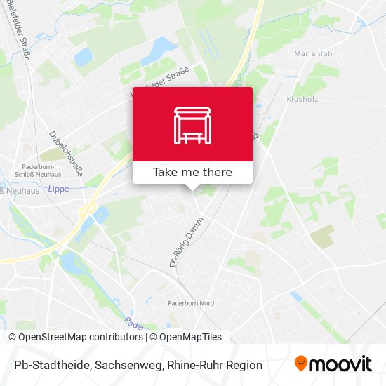 Pb-Stadtheide, Sachsenweg map