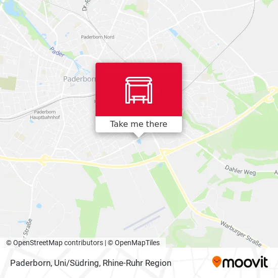 Карта Paderborn, Uni/Südring