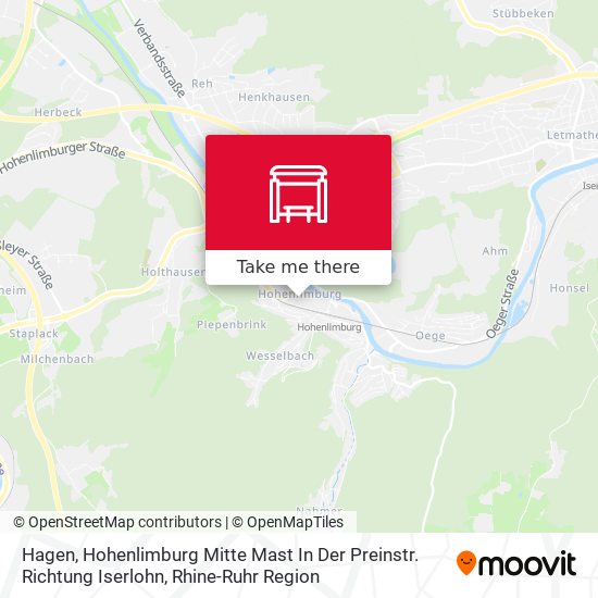 Hagen, Hohenlimburg Mitte Mast In Der Preinstr. Richtung Iserlohn map