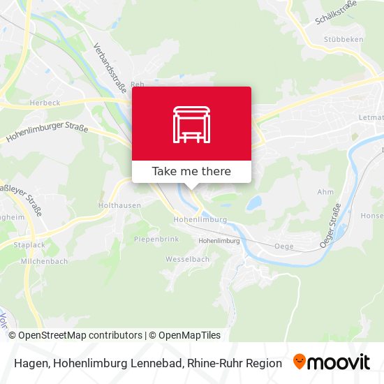 Hagen, Hohenlimburg Lennebad map